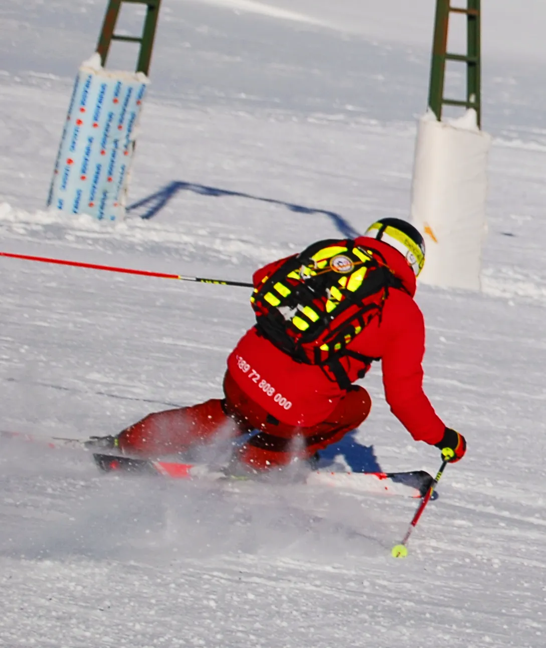 Skiing on the slope